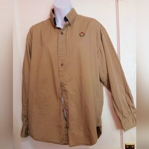 🛍️ BUNDLE ONLY 🛍️Chaps Ralph Lauren Men's Dark Beige Button-Down Shirt